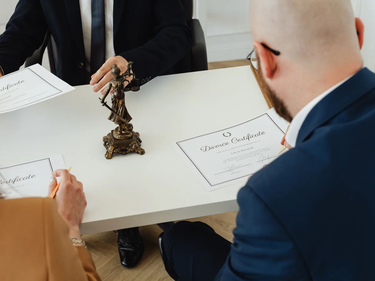 Un ordinateur portable ouvert sur la page d'accueil d'un site de cabinet d'avocat, avec la barre d'adresse visible